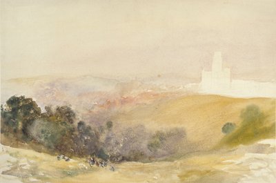 Durham fra Red Hills, 1866-1880 av Alfred William Hunt