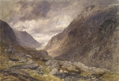 Pass of Llanberis, ca. 1853 (akvarell på papir) av Alfred William Hunt