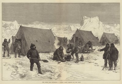 Nordpolekspedisjonen, en sledefest for natten av Alfred William Hunt