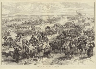 Krigen, evakueringen av Alexinatz av Alfred William Hunt