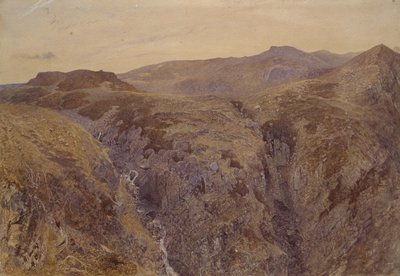 Walisisk landskap, 1858 (akvarell på papir) av Alfred William Hunt
