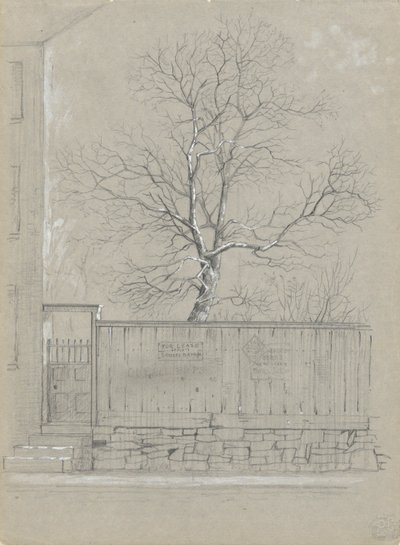 Billboard og tre av Alfred Wordsworth Thompson