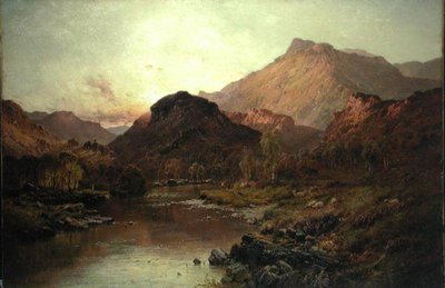 Valley of Ben Nevis (olje på lerret) av Alfred de Breanski