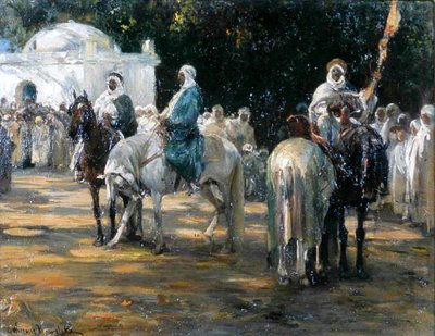 In Front of the Meshhed, ca. 1903 (olje på lerret) av Alfred von Wierusz Kowalski