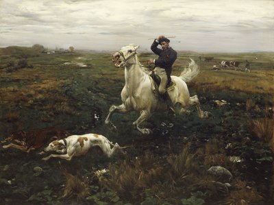 The Squire; Der Gutsherr, av Alfred von Wierusz Kowalski