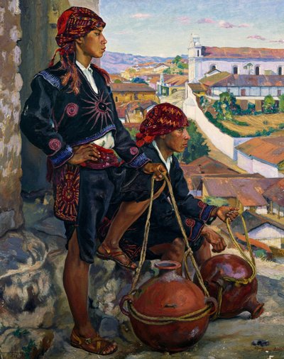 Vannbærere, Chichicastenango av Alfredo Gálvez Suárez