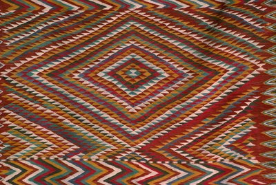 Teppe fra Mzab-dalen, detalj (ull) av Algerian School