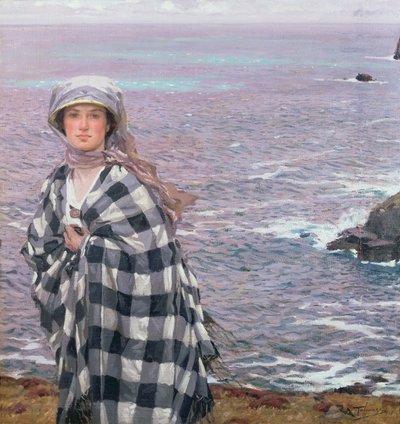 The Checked Shawl, 1915 av Algernon Mayow Talmage