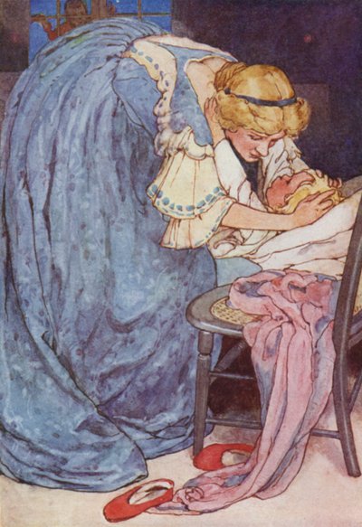 Sov, kjære, ikke gråt! (farge litho) av Alice Bolingbroke (after) Woodward