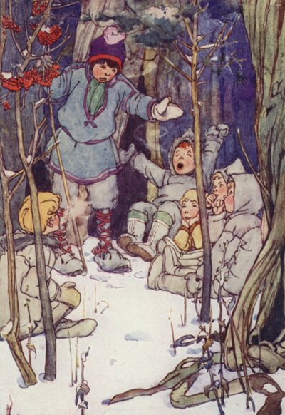 Det var seks av dem (farge litho) av Alice Bolingbroke (after) Woodward