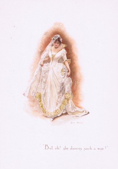 Men åh, hun danser på en slik måte!, fra Some Old Love Songs utgitt av Hildesheimer & Faulkner, 1892 av Alice Havers