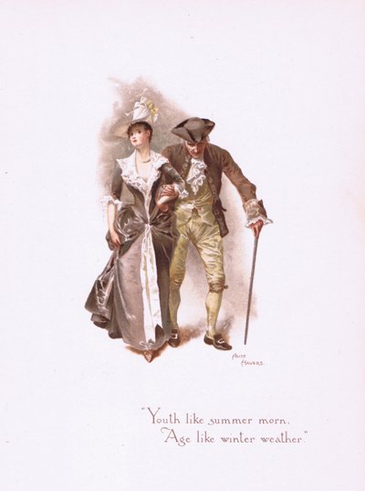 Ungdom som en sommermorgen, fra Noen gamle kjærlighetssanger utgitt av Hildesheimer & Faulkner, 1892 av Alice Havers