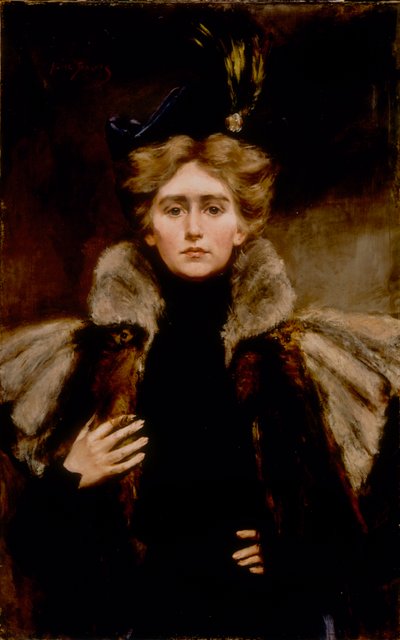 Natalie i Fur Cape, 1897. av Alice Pike Barney