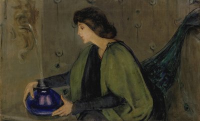 Kvinne og påfugl, ca. 1900. av Alice Pike Barney