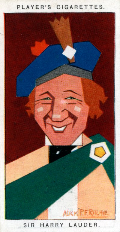 Sir Harry Lauder , skotsk komiker, 1926. av Alick P. F. Ritchie