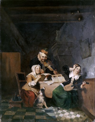 A Music Party (olje på lerret) av Aline Thellusson