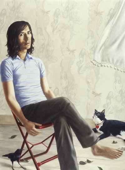 Bizarre Love Triangle (akryl og olje på lerret) av Alix Contemporary Artist Soubiran Hall