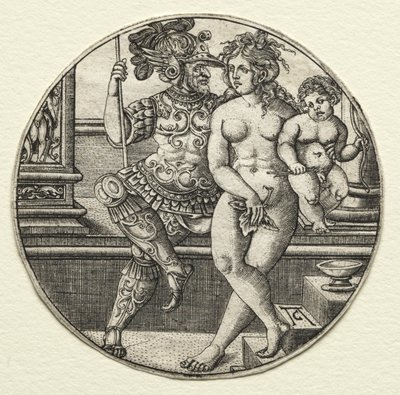 Mars, Venus og Amor, 1520-årene. av Allaert Claesz