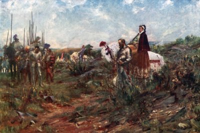 Queen Mary på Carberry Hill (farge litho) av Allan (after) Stewart