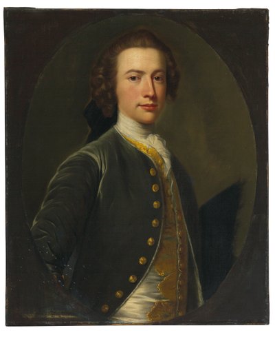 Portrett av Valentine Morris (1727–1789), guvernør i Saint Vincent (olje på lerret, skåret til en oval og lagt ned på lerret) av Allan Ramsay