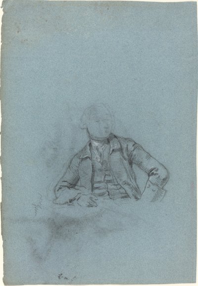 Studie av en sittende mann [recto] av Allan Ramsay