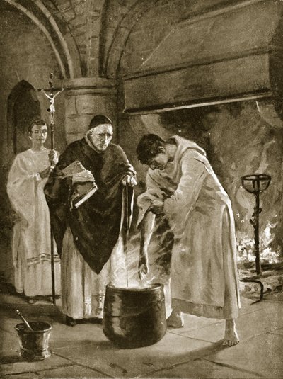 Trial by the Ordeal of Boiling Water, illustrasjon fra 