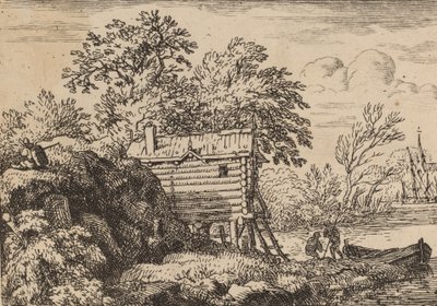 Fisherman's Hut, sannsynligvis ca. 16451656. av Allart van Everdingen