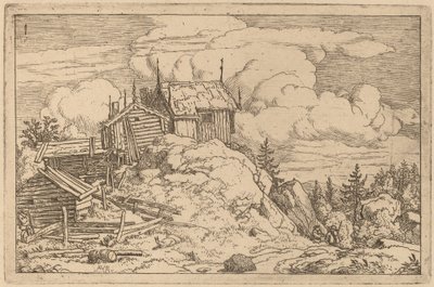 Hamlet on a Hill av Allart van Everdingen