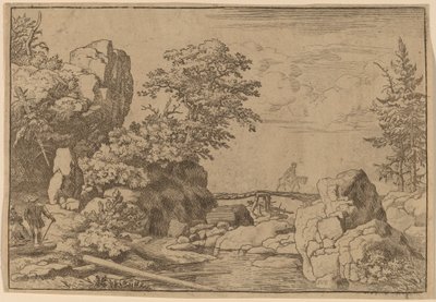 Rytter på en bro, sannsynligvis ca. 16451656. av Allart van Everdingen
