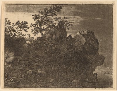 Stor stein ved elven av Allart van Everdingen