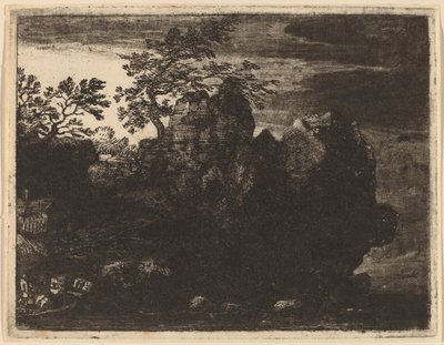 Stor stein ved elven av Allart van Everdingen