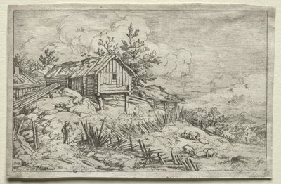Mann i Gateway of Deserted House. av Allart van Everdingen