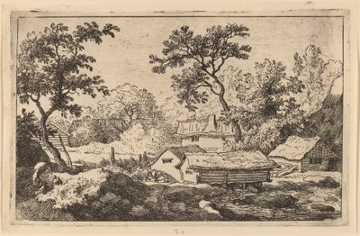 Mølle under en foss, sannsynligvis ca. 16451656. av Allart van Everdingen