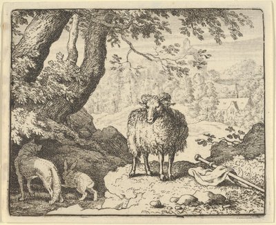 Renard overbeviser kaninen om å gå inn i hulen hans og dreper ham, 1650-75. av Allart van Everdingen