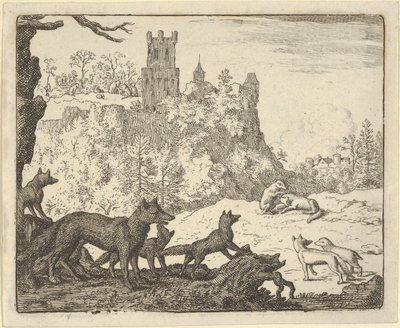 Renard går med grevlingen, 1650-75. av Allart van Everdingen