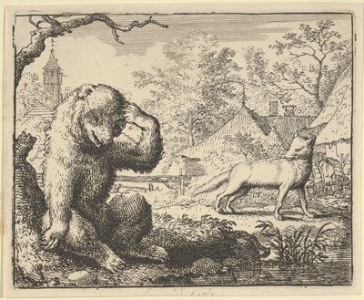Renard gjør narr av bjørnen, 1650-75. av Allart van Everdingen