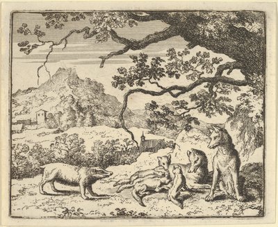 Renard mottar et nytt sitat fra grevlingen, 1650-75. av Allart van Everdingen