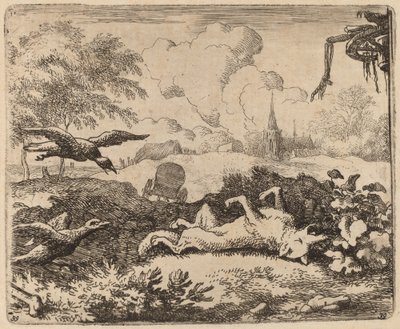 Reynard og kråkene, sannsynligvis ca. 16451656. av Allart van Everdingen