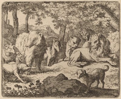 Reynard er løslatt for å fortelle sin historie, sannsynligvis ca. 16451656. av Allart van Everdingen