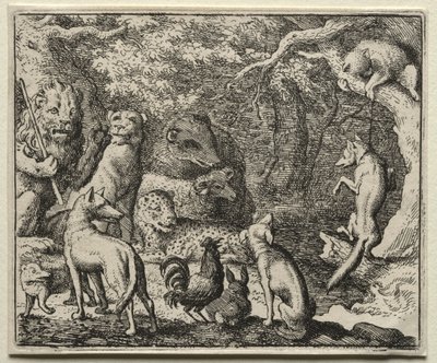 Reynard the Fox: Reynard ber om tillatelse til å tilstå. av Allart van Everdingen