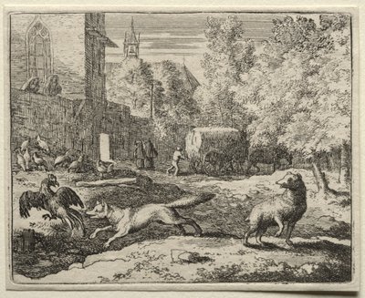 Reynard the Fox: Reynard Chasing Hens av Allart van Everdingen