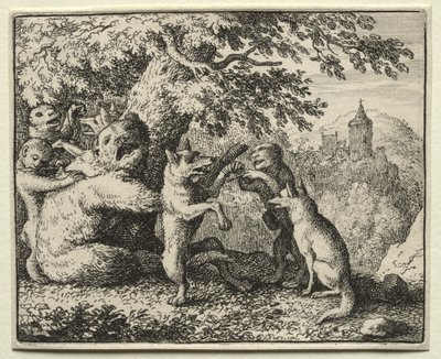 Reynard the Fox: Reynard utstyrt for sin pilegrimsreise av Allart van Everdingen