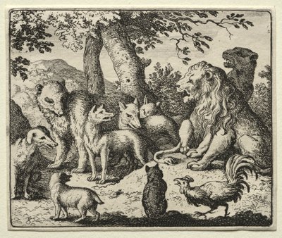 Reynard the Fox: Reynard frikjenner seg selv av Allart van Everdingen