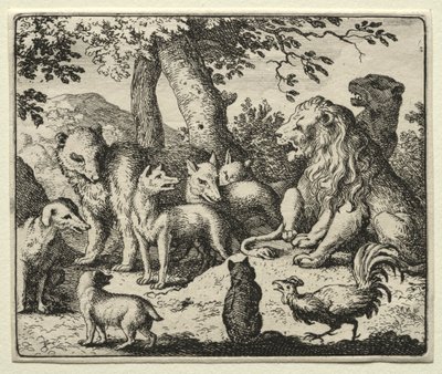 Reynard the Fox: Reynard frikjenner seg selv. av Allart van Everdingen