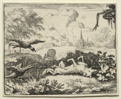 Reynard the Fox: Reynard Feigns Death. av Allart van Everdingen