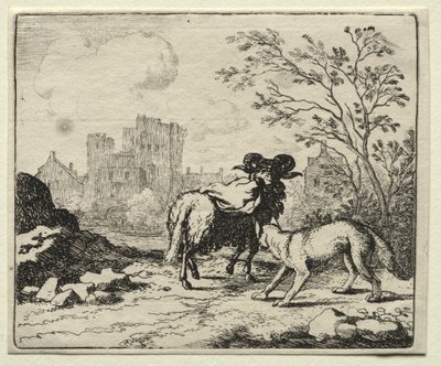 Reynard the Fox: Reynard sender en pakke til løven av Allart van Everdingen