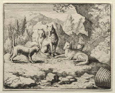 Reynard the Fox: The Cat Calls Reynard til retten av Allart van Everdingen