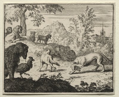 Reynard the Fox: Kampen mellom Reynard og ulven. av Allart van Everdingen