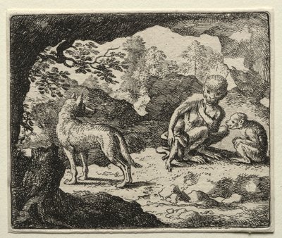 Reynard the Fox: The Wolf in the Monkeys Den. av Allart van Everdingen