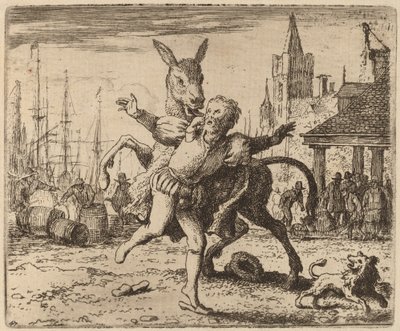 The Ass and the Hound, sannsynligvis ca. 16451656. av Allart van Everdingen
